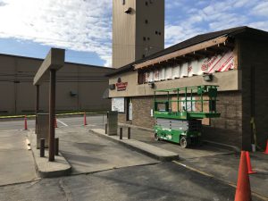 Drive thru canopy gone