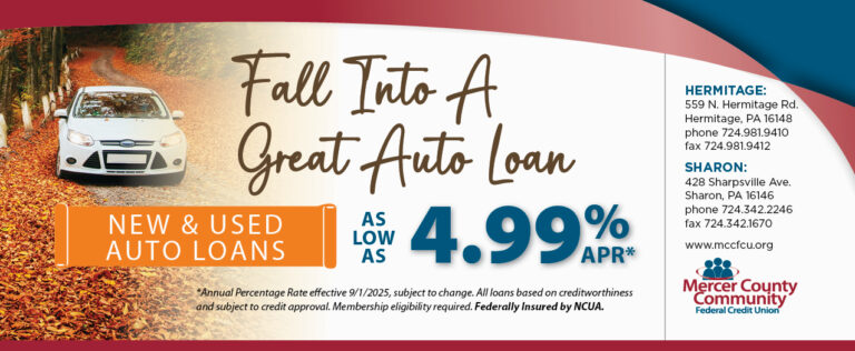 Fall Into a Great Auto Loan – Mercer County Community FCU